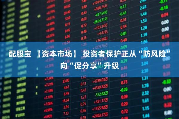 配股宝 【资本市场】 投资者保护正从“防风险”向“促分享”升级