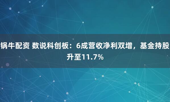 锅牛配资 数说科创板：6成营收净利双增，基金持股升至11.7%